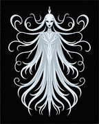 Ethereal White Spirit Flowing Hair Rug
