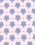 Pale Pink Blue Frost Flower Repeating Rug