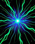 Neon Burst Swirl Galaxy Rug