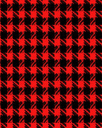Classic Red Black Plaid Check Rug