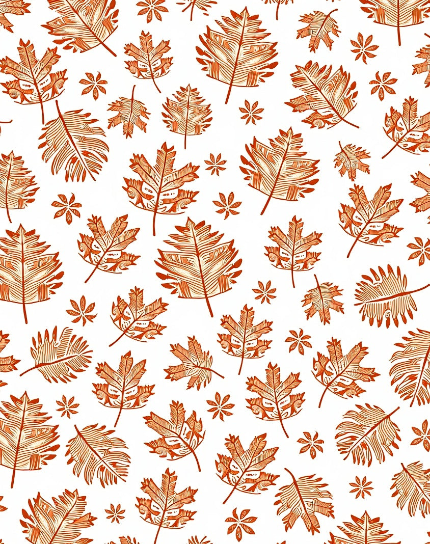 Autumn Orange Leaf Medley Rug