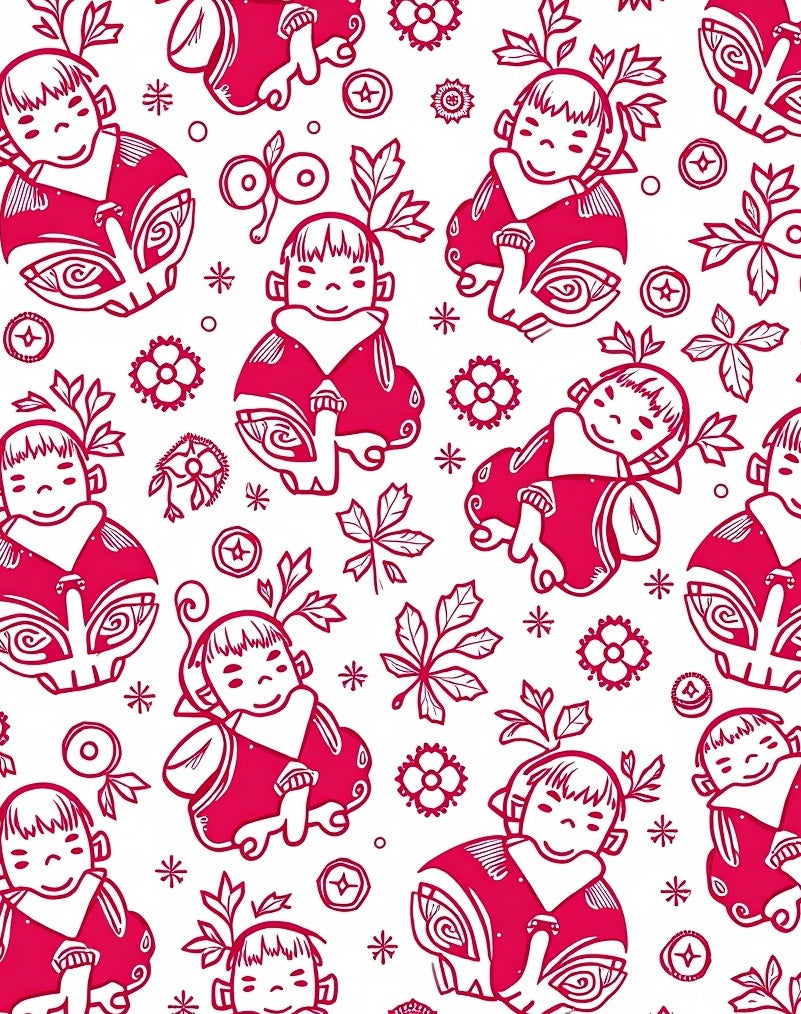 Crimson Children Flora Scatter Rug