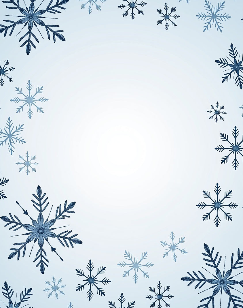 Dark Blue Snowflake Cascade Rug