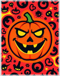 Spooky Halloween Orange Pumpkin Collage Rug