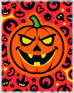 Spooky Halloween Orange Pumpkin Collage Rug