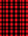 Crimson Black Plaid Squares Rug