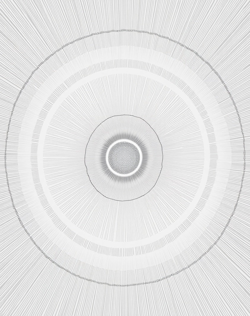 Monochromatic Radial Sunburst Rug