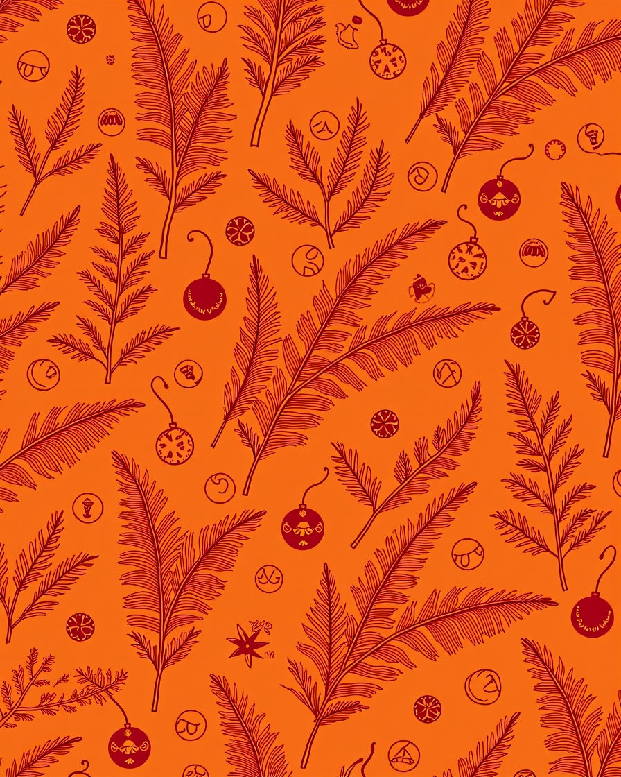 Crimson Feathered Ornaments Autumn Rug