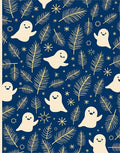 Whimsical Cream Ghost Pine Branch Rug