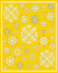Golden Yellow Snowflake Collection Rug