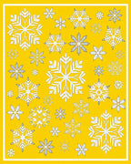 Golden Yellow Snowflake Collection Rug