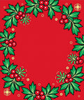 Vibrant Red Holly Berry Garland Rug