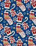 Festive Red Gingerbread Snow Flake Rug