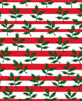 Green Leaf Red White Stripes Rug