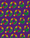 Tropical Wreath Red Yellow Botanical Medallion Rug