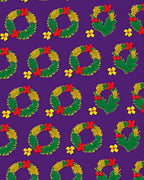 Tropical Wreath Red Yellow Botanical Medallion Rug