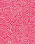 Crimson Swirl Abstract Organic Lines Rug