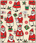 Whimsical Santa Claus Christmas Repeat Rug