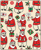 Whimsical Santa Claus Christmas Repeat Rug