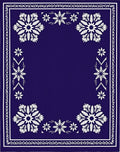 Deep Blue Snowflake Mandala Frame Rug