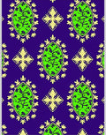 Electric Green Oval Floral Medallion Rug