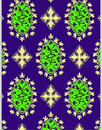 Electric Green Oval Floral Medallion Rug