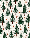 Dark Green Evergreen Stars Rug