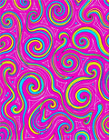 Hot Pink Swirls and Triangles Rug