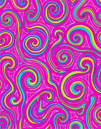 Hot Pink Swirls and Triangles Rug