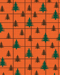 Forest Green Pine Trees Plaid Rug