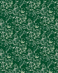 Emerald Green Whimsical Floral Swirl Rug