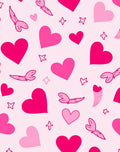Pink Hearts And Stars Rug