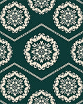 Deep Teal Medallion Zigzag Rug