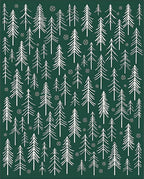 Forest Pines White And Green Rug