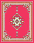 Vibrant Red Rococo Medallion Rug