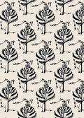 Black Tree Botanical Cream Textile Rug