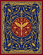 Regal Blue Golden Eagle Medallion Rug