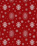Crimson Snowflake Holiday Accents Rug