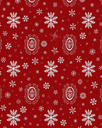 Crimson Snowflake Holiday Accents Rug