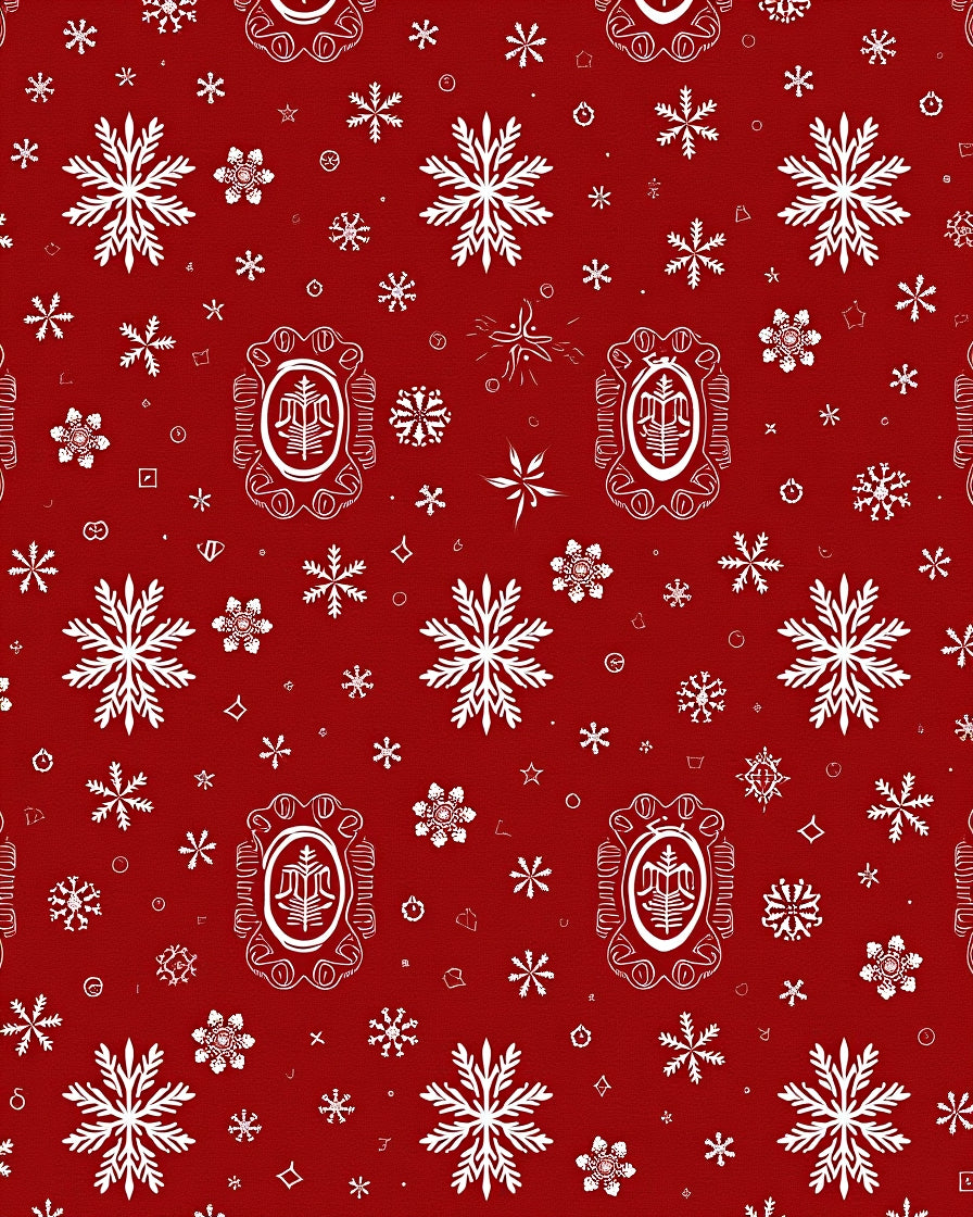 Crimson Snowflake Holiday Accents Rug