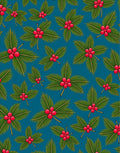 Festive Holly Berry Sprigs Rug