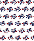 Bold Navy Red Abstract Floral Arrangement Rug