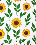 Golden Sunflower Leaf Arrangement Rug