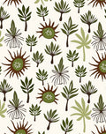 Earthy Tone Leafy Branch Arrangement Rug
