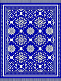 Bold Royal Blue Radial Starburst Rug