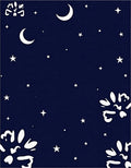 Midnight Blue Celestial Starry Night Rug