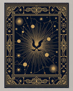 Cosmic Celestial Sunburst Constellation Rug