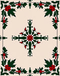 Festive Holly Berry Garden Frame Rug