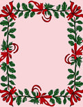 Red Festive Swirl Garland Rug