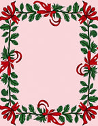 Red Festive Swirl Garland Rug